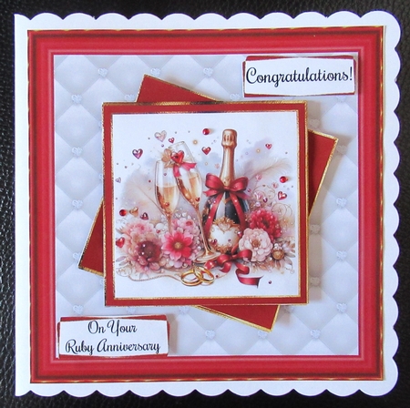Ruby Anniversary Card Mini Kit by Davina Rundle