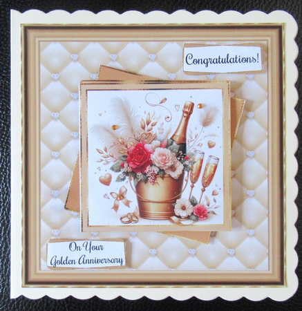 Gold Anniversary Card Mini Kit by Davina Rundle