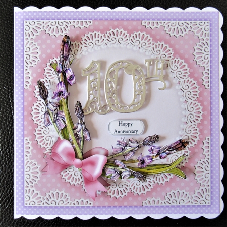 8 x 8 Bluebells Card Kit with 3D Decoupage by Davina Rundle