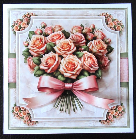 Heart Of Roses Card Front Kit-8 by Davina Rundle