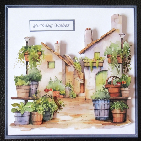 Village street 7x7 by Davina Rundle