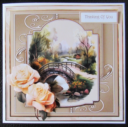 Poetic bridge and roses by Davina Rundle
