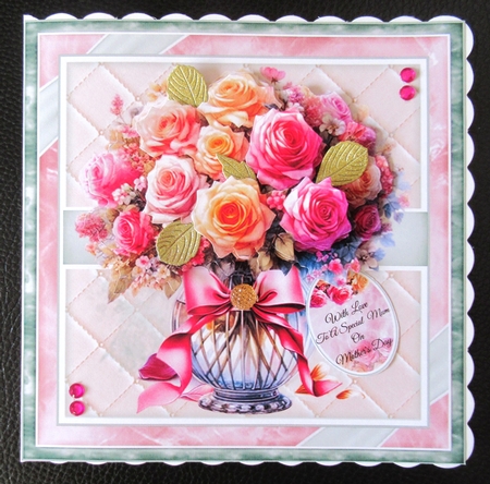 Vase Of Roses 02 Mini Page Kit by Davina Rundle
