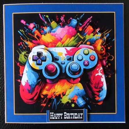 A gamer birthday design kit aprox 7 x 7 by Davina Rundle