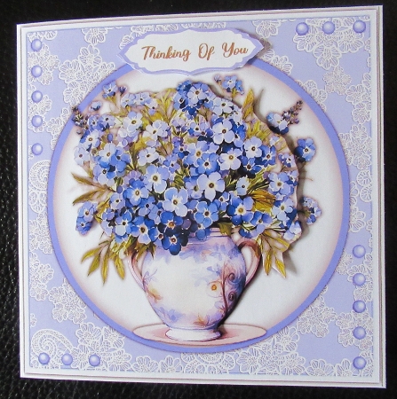 8x8 Mini Kit, Beautiful Vase Of Forget-Me- Nots by Davina Rundle
