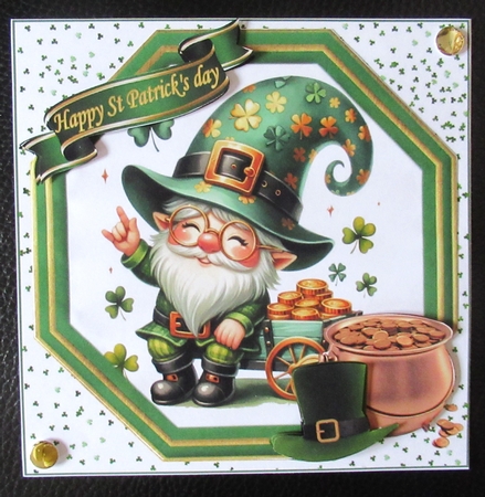 6x6 Paddys day gnomes choice of four mini kit by Davina Rundle