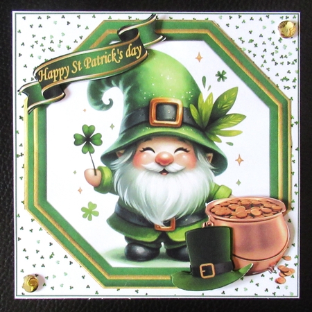 6x6 Paddys day gnomes choice of four mini kit by Davina Rundle
