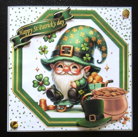 6x6 Paddys day gnomes choice of four mini kit by Davina Rundle