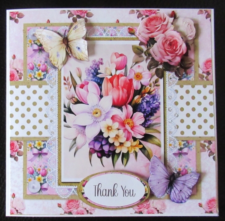 Shabby Spring 1: Spring Bouquets 7 x 7 Card Mini Kit, 6 Sheets by Davina Rundle