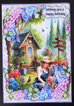 Out in the garden A5 by Davina Rundle