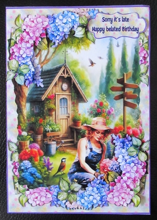 Out in the garden A5 by Davina Rundle