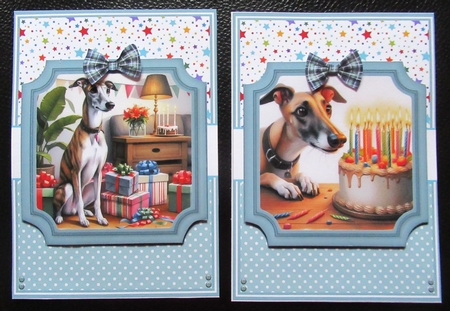 BIRTHDAY GREYHOUNDS by Davina Rundle