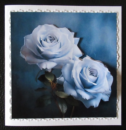 Smell the Roses in Blue Mix 1 by Davina Rundle