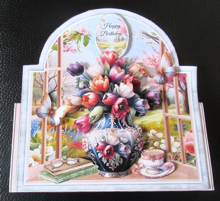Springtime Window 02 Tent Card Kit by Davina Rundle