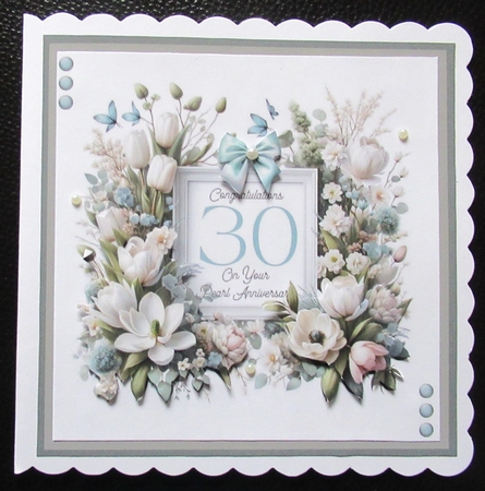 Floral Frame - 30th by Davina Rundle