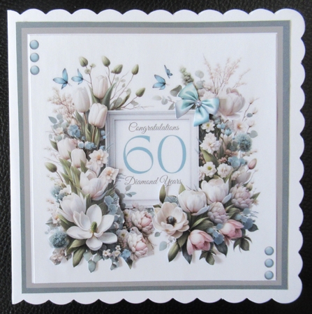 Floral Frame - 60th by Davina Rundle