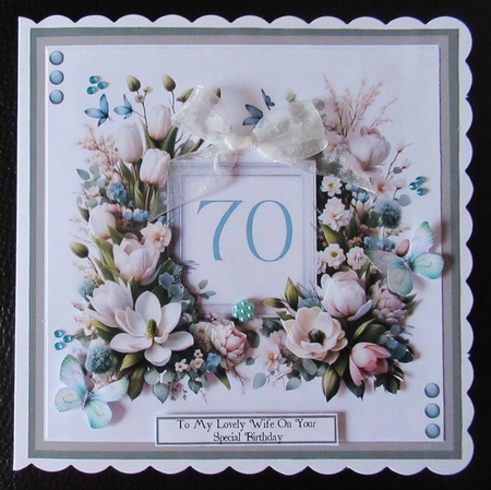 Floral Frame - 70th by Davina Rundle