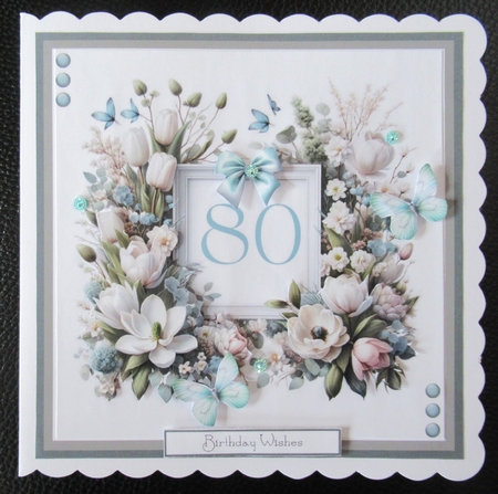Floral Frame - 80th by Davina Rundle