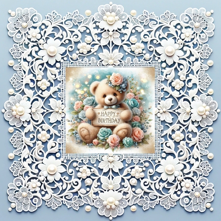 Birthday Bear 1 by Davina Rundle