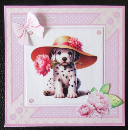 Puppies and Peonies by Davina Rundle
