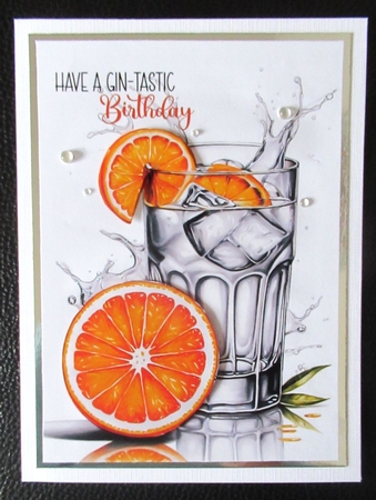 Gin-tastic Birthday A4 by Davina Rundle