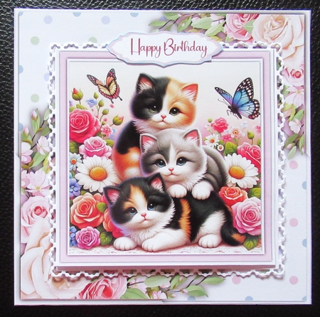 8x8 Mini Kit, Beautiful Kittens and Butterflys by Davina Rundle