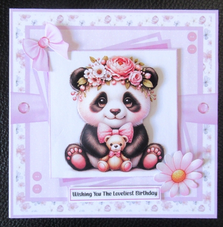 Pretty Floral Panda by Davina Rundle