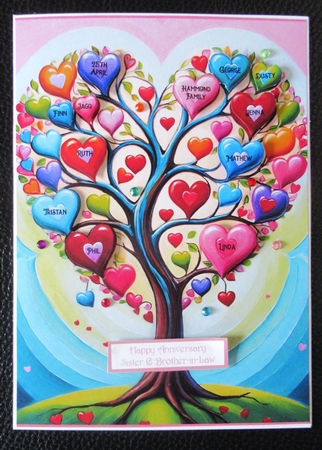 Tree of Hearts A4 by Davina Rundle