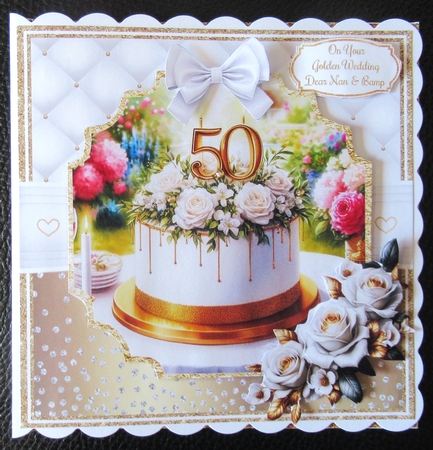 GOLDEN ANNIVERSARY CAKES by Davina Rundle