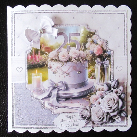 SILVER ANNIVERSARY CAKES by Davina Rundle