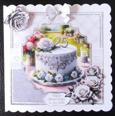SILVER ANNIVERSARY CAKES by Davina Rundle