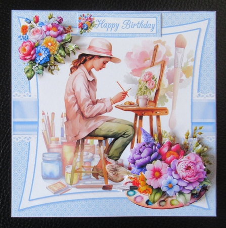 7x7 The artist at work choice of four mini kit by Davina Rundle