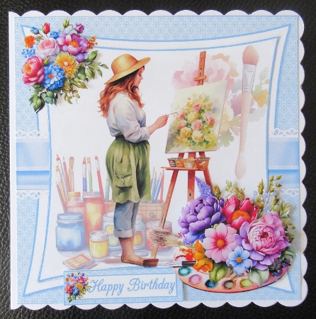 7x7 The artist at work choice of four mini kit by Davina Rundle