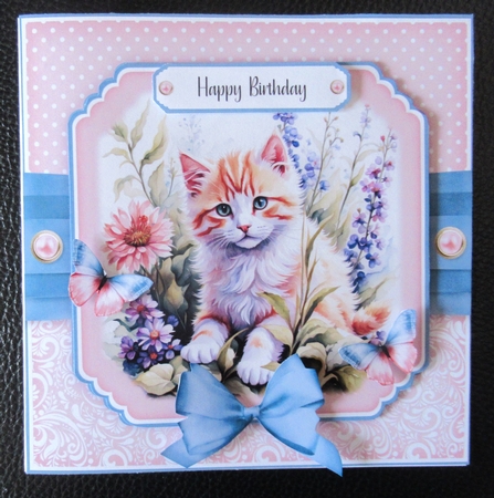 Kitten in Flowers Bumper Set No.1 by Davina Rundle