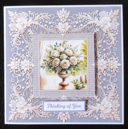 Delicate lace frames 2 CARD FRONTS by Davina Rundle