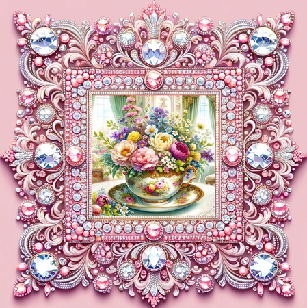 Vintage tea cup CARD FRONTS by Davina Rundle