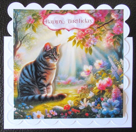 Serene Garden Cats 1 by Davina Rundle