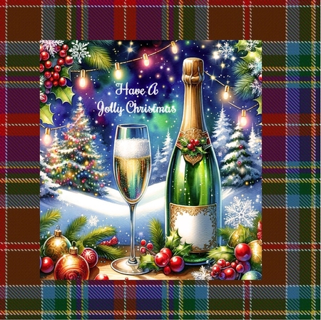 Christmas festive champagne by Davina Rundle