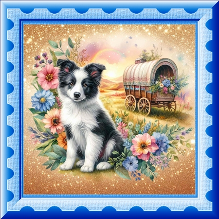 Wildflower Wagon Pups 8 by Davina Rundle