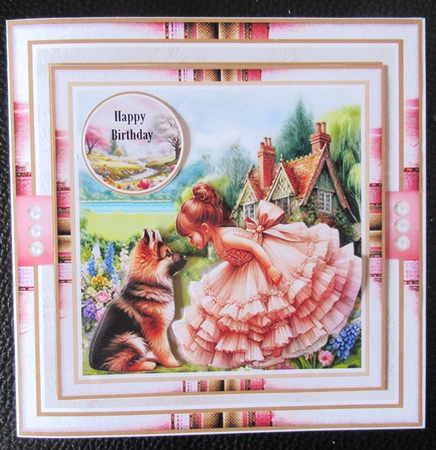 Little Girls And Their Dogs Mini Page Kit by Davina Rundle