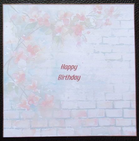 Pretty floral 7x7ins Insert to match fun animal toppers by Davina Rundle