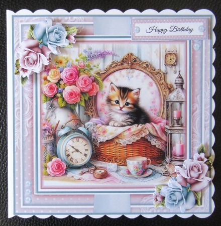Cute Shabby Chic Kittens 02 Mini Page Kit by Davina Rundle