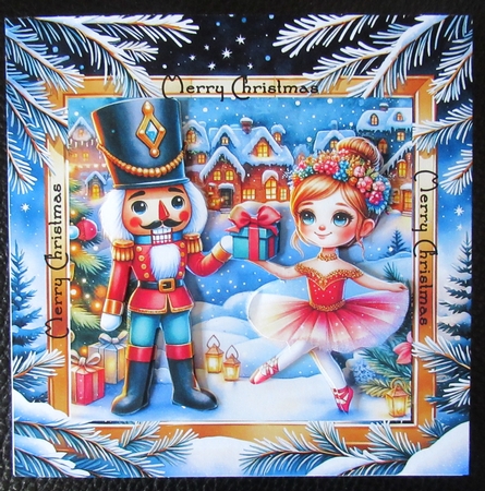 Nutcracker and ballerina CARD FRONTS by Davina Rundle