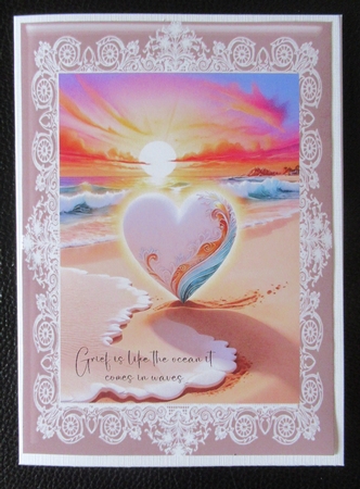 Grief Is Like The Ocean A4 Background by Davina Rundle