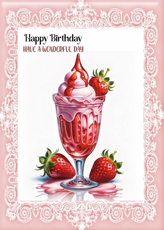 Strawberry Sundae A4 by Davina Rundle