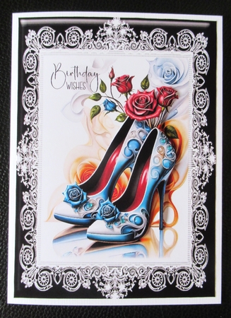 Birthday Wishes Shoes A4 by Davina Rundle