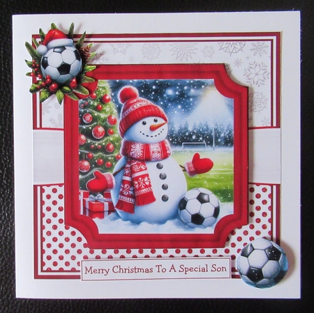 FOOTBALL SNOWMAN by Davina Rundle