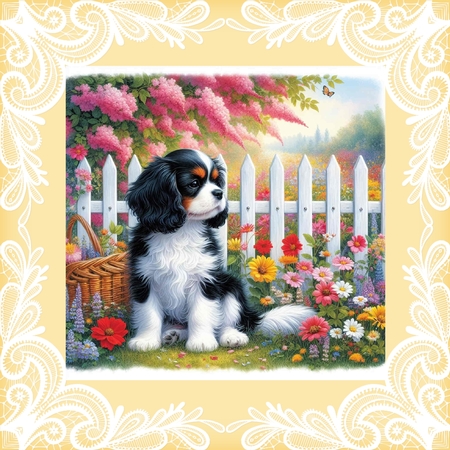 Picket Fence Pups 6 by Davina Rundle