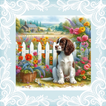 Picket Fence Pups 10 by Davina Rundle
