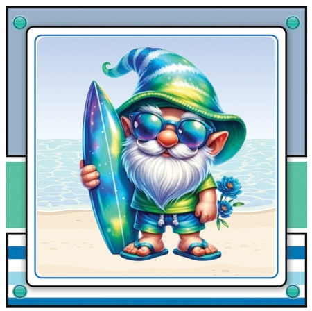 Surfer Gnome by Davina Rundle